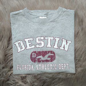 🔴 CLEARANCE 6/$20  Destin Florida grey tshirt